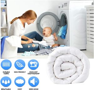 Nhà máy nhà khách sạn Nữ Hoàng Vua 88inch mùa đông ấm áp mềm xuống thay thế Trắng Duvet Comforter Duvet chèn quilt với góc Tab - Product Image 2