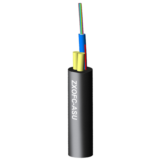 High Performance ASU 6 Hilos Zxofc Brand G652D Fiber Optic Cable HDPE Material Black 80m Span 3km Length 3-Year Warranty