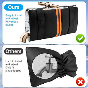 Couvre-robinet extérieur OEM pour la protection contre le gel hivernal avec bande réfléchissante, réutilisable et imperméable, enveloppe d'isolation pour robinet d'eau - Product Image 5