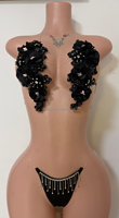 Nouveautés en gros : Tenues de strip-teaseuse en strass, vêtements de danse exotique faits main pour la performance