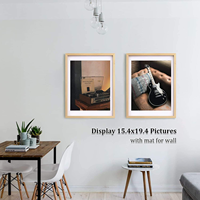 Cadre photo double passe-partout en bois de pin, design moderne, durable et écologique, personnalisable OEM/ODM, lot de 2, marque privée, pour la maison