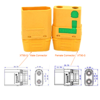Connecteur de batterie Amass XT30 XT60 XT60H XT90 jaune pour drone FPV quadricoptère UAV, vente en gros à chaud