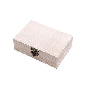 Solid Wood <b>Storage</b> <b>Box</b> Paulownia Natural Color Rectangle Jewelry <b>Box</b> Gift Packaging - Product Image 2
