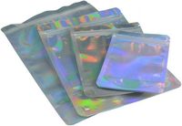 Sacs en plastique à fermeture éclair en aluminium holographique de haute qualité, vente en gros d'usine pour le stockage sécurisé des aliments pour animaux de compagnie