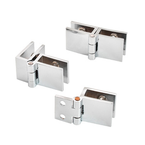 Charnières de porte d'armoire en verre à résonance, en alliage de cuivre et de zinc, 90/180/0 degrés, à double serrage pour meubles - Product Image 3