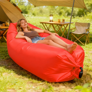 Solid Color Single Recliner Portable Camping Nap Music Concert Festival Outdoor Lazy Inflatable <strong>Air</strong> <strong>Sofa</strong> Couch - Product Image 4