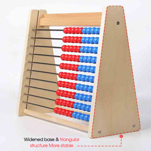 Ábaco de Madera Montessori Sky Baby para Niños Pequeños, Juguete de Aprendizaje de Matemáticas, Soporte Multifuncional para Cálculo Numérico - Product Image 5