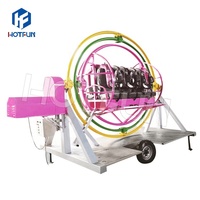 Amusement Ride Portable Mini Equipment 3d Space Ring Human Gyroscope avec remorque