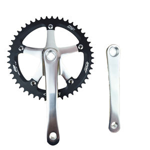 Juego de bielas de bicicleta de piñón fijo de 48T y para rueda de cadena mecanizada para bicicletas <span class=keywords><strong>Fixie</strong></span>, caja de embalaje para manivela de bicicleta y rueda de cadena - Product Image 2