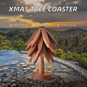 Posavasos y Salvamanteles de Madera para el Día de Acción de Gracias, Resistentes al Calor, Plegables, con Acabado Pulido y Pintado, Color Personalizado - Product Image 2