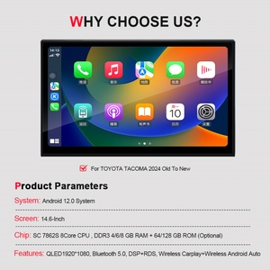 OEM 14.6" Android <b>Touch</b> <b>Screen</b> Car Radio for Toyota Tacoma 2024 Multimedia GPS Navigation Auto CarPlay Head Unit System - Product Image 2