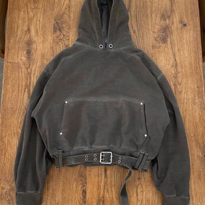 Hoodie utilitaire court en polaire avec ceinture ajustable, respirant, coupe-vent, hiver, unisexe, fermeture éclair - Product Image 6