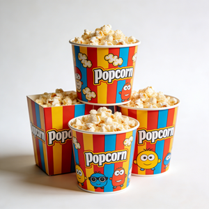 Caja de Palomitas de Maíz Desechable de Papel, Envase para Refrigerios, Paquete Familiar Combinado, Suministros para Fiestas y Películas, Caja de Empaque para Palomitas - Product Image 3