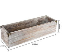 Boîte de jardinière en bois de grange rustique de 5 pouces artisanat en bois carré avec revêtement en plastique pour panneaux muraux ou jardinières fournitures de jardin