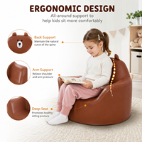 Canapé individuel pour enfants, fauteuil, mini-canapé modulaire pour bébé, sectionnel en mousse éponge, motif animal de dessin animé pour chambre de filles et tout-petits