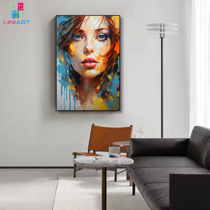 Arte stampa per soggiorno decorazione UNIART <span class=keywords><strong>Banksy</strong></span> pittura artistica di una donna con vernice colorata sul suo viso - Product Image 5