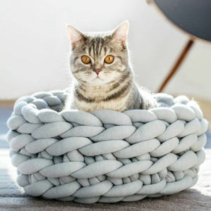 <span class=keywords><strong>Lit</strong></span> pour chien chat en polyester pp coton tressé innovant pour la fabrication à la main en gros - Product Image 1