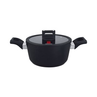 Ucc-Life Ensemble d'ustensiles de cuisine antiadhésifs forgés 8 pièces Batterie de cuisine en métal au design classique avec casseroles et poêles en granit