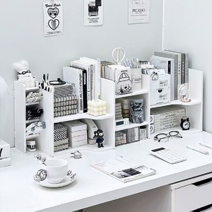 <b>Desktop</b> Organizer Corner <b>Shelf</b> 3 Tier Rectangle Storage For Stationery Office Supplies Drawer Organizer With Drawers And <b>Shelves</b> - Product Image 4
