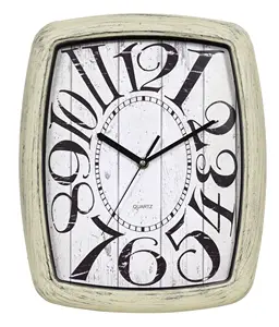 Relógio de parede em forma de retangular quartz, 13 polegadas, design antigo