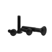 M6 M8 M12 M16 acier au carbone noir blanc bleu zingué GAL ZP classe 4.8 8.8 10.9 12.9 boulon d'entraîneur avec écrou et rondelle DIN603