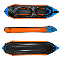 Packraft gonflable ultraléger en TPU, fabrication OEM, kayak gonflable pour 2 personnes avec spraydeck et jupe pour les aventures aquatiques