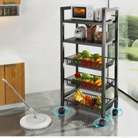 Étagère de rangement moderne à 5 niveaux en métal, panier rotatif en fer pour légumes, pour cuisine, salon, accessoires de mobilier