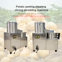 Elektrische frietjes-, aardappelchips-, aardappel-, zoete aardappel- en cassave-snijmachine, was-, schil- en snijmachine