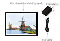 Tableau lumineux LED A3 pour dessin animé, vente directe usine, planche lumineuse en acrylique, tablette de dessin, planche d'écriture translucide pour croquis et conception