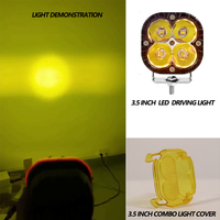Lampe de travail LED personnalisée 40W 3.5 pouces tout-terrain projecteur à LED ambre Cube de lumière à LED feux de jour DRL antibrouillard pour ATV 4X4WD