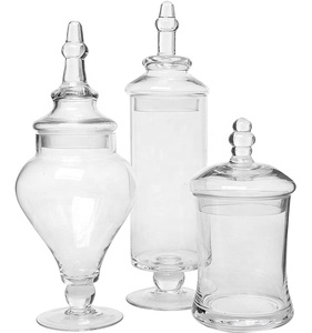 Frascos de Vidrio Transparente de Boca Ancha para Almacenamiento de Dulces, Recipientes de Cocina, Frascos de Boticario - Product Image 3