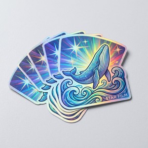 Custom Waterproof <strong>Vinyl</strong> Rainbow Shiny Laser <strong>Decals</strong> for Laptop Water Bottle Die Cut Holographic Stickers - Product Image 6