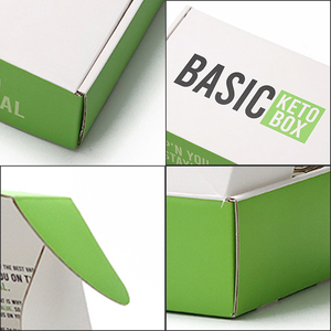 กล่องกระดาษลูกฟูกพิมพ์ลายตามสั่งสำหรับอาหารเพื่อสุขภาพแบบคีโต บรรจุภัณฑ์ไปรษณีย์รักษ์โลก พร้อมบริการออกแบบโลโก้และคิวอาร์โค้ด - Product Image 2