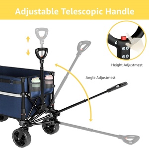 Ruime, duurzame campingwagen met opklapbaar frame, grote wielen voor buitenactiviteiten, winkelen, gereedschapsopslag en commercieel gebruik - Product Image 5