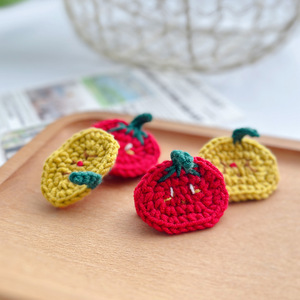 Tomato Yarn <strong>Girl</strong> Hair <strong>Accessories</strong> Decorate Hand DIY Hair Clip Crochet Hairpin - Product Image 5