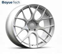 Jantes en alliage forgé monobloc argentées à rayons multiples de 16 à 24 pouces 5x108 5x112 5x114.3 5x115 5x120 5x130 pour voitures de sport de luxe