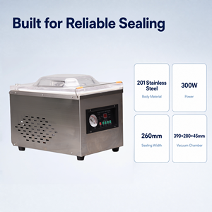 DZ-260 Single Chamber <strong>Vacuum</strong> Sealer Commercial Food <strong>Vacuum</strong> Packing Machine 201 Stainless Steel Desktop <strong>Vacuum</strong> Packager Bag - Product Image 2