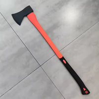 Hache d'extérieur DIY de qualité industrielle pour fendre et abattre Manche en fibre de verre en acier au carbone Outil de forge pour couper l'exploitation forestière