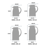 Cafetière à vide pour comptoir, distribution à une touche, bouilloire thermique, base rotative à 360°, couvercle amovible pour les boissons quotidiennes à la maison