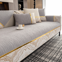 Housse de Canapé Simple et Moderne en Chenille, Protection Universelle Quatre Saisons pour Meubles