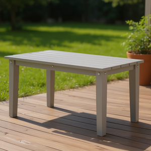 Tavolino da caffè da esterno in rattan dal design contemporaneo 36x24x18 pollici per arredamento da esterno - Product Image 2