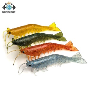 Leurre de pêche géant en TPE souple et plat de 225 mm, 38 g, luminescent, imitation crevette, pour eau salée - Product Image 1