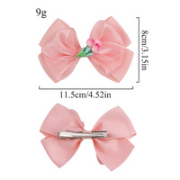 Accessoires pour cheveux de filles, best-seller, nœud en tissu fait main en forme de tulipe, pince à cheveux pour enfants, style japonais et coréen, mignon petit nœud en maille pour petite princesse