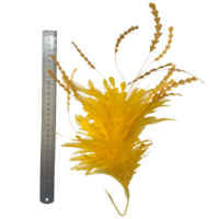 Chapellerie fournitures sinamay chapeau décoration plume d'oie fleur montage avec fil accessoire
