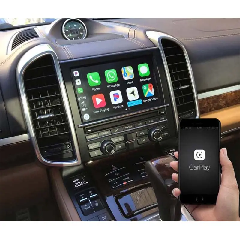 Wireless Apple Carplay Wired AndroidAuto forPorsche PCM3.1 PCM3.0 PCM4.0 Original Radio Retrofit Online Navigation