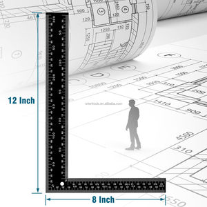Righello da carpentiere <span class=keywords><strong>in</strong></span> acciaio al carbonio resistente da 8x12 pollici (imperiale/metrico) - Product Image 4