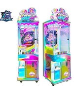 Machine à griffes d'arcade professionnelle personnalisée à monnayeur avec accepteur de billets, en anglais, résistante aux intempéries