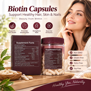 Cápsulas de Biotina con <span class=keywords><strong>CA</strong></span> AKG MSM, Ácido Hialurónico, Zinc, Vitaminas <span class=keywords><strong>D3</strong></span>, <span class=keywords><strong>K2</strong></span> y C, 90 Unidades, Suplemento Dietético de Belleza - Product Image 6