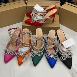 Quality Bow Pearl <b>Sling</b> <b>Back</b> 2025 Elegant Fashion Pointy Toe Short Heels for Women and <b>Ladies</b> - Product Image 1