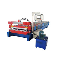 Machine de formage à froid de tuiles de toiture trapézoïdales IBR en acier à commande PLC, monocouche, 1200 mm, avec pompe à moteur, à prix réduit